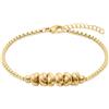 s.Oliver Bracelet - Elegante bracciale in acciaio inox lucido - oro - catena quadrata regolabile fino a 20 cm - impermeabile e delicato sulla pelle