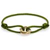 s.Oliver Bracelet - Elegante bracciale in acciaio inox lucido - verde - cinturino in tessuto regolabile fino a 24 cm - impermeabile e delicato sulla pelle