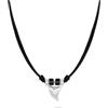 S.Oliver Da Uomo Gioielli - Collana & Bracciale In Leder E Acciaio Inossidabiledetails Con Haizahnanhänger - Classico, Elegantee E Maschile - Perfetto Idea Regalo