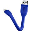 SBS TECABLELIGSHFLATB cavo Lightning 0,12 m Blu