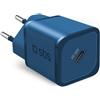 SBS Alimentatore USB-C 20w Tablet Blu AC Ricarica rapida Interno TETRGAN1C20B