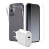 SBS Set custodia-vetroproteggischermo Sbs 3in1 con alimentatore da rete TETR1CPD20 per iPhone 13 Trasparente