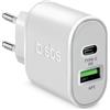 SBS TETRPD20W Caricabatterie per dispositivi mobili Bianco Interno