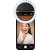 CELLULARLINE - SELFIE RING POCKETK - Anello led per riprese video e selfie - Nero