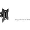Blunord BS 4105 - Staffa per TV da 19. a 40., Vesa 200x200, Senza snodo