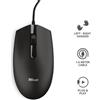 TRUST - BASI WIRED MOUSE Curvo ergonomico - Black