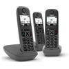 SIEMENS Gigaset AS490 Trio Telefono analogico-DECT Identificatore di chiamata Nero