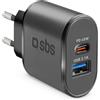 SBS Carica batterie TETRUSBTCPD45WK Nero