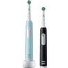ORAL B PROCTER GAMBLE Oral B Set 2 Spazzolino Elettrico Rotante Oscillante Nero-Turchese PRO1CRSDUO