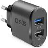 SBS caricabatterie da viaggio a ricarica da 2100 mAh
