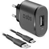SBS Kit di ricarica Micro USB da Viaggio 1000 mAh 100 cm