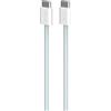 PURO SBS - PUCCCFABK415MTLBLUE - Cavo in tessuto per iPhone 15 - Azzurro