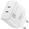 Cellularline Dual Charger 35W Caricabatterie da rete Power Delivery 35W con doppia porta USB-C Bianco