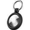 Cellularline Hard Shell Custodia protettiva rigida con moschettone integrato, compatibile con AirTag e Tracy Tag - Nero