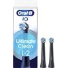 ORAL B PROCTER GAMBLE ORAL-B - OB PW REFILL ULTIMATE CLEAN BLACK X2CT, Testine Rotonde Originali, per Gengive Sensibili, 2 Testine - Nero