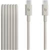 BEATS BY DRE Cavo USB-C a USB-C Beats 1,5 m bianco ricarica rapida tessuto intrecciato