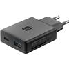 CELLULARLINE Caricabatterie Cellularline Dual 65W GaN+ Power Lite, Ricarica Rapida USB-C e USB-A