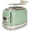 Ariete 155 Tostapane Vintage 2 fette di pane - con pinze - 6 livelli di tostatura Verde