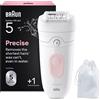 Braun Silkepil 5, epilatore da bagnato e asciutto, per una facile rimozione dei capelli, pelle liscia a lungo, 5-011, fenicottero rosa