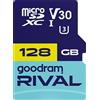 GOODRAM 128GB Scheda microSDXC Goodram Rival 100MB-s V30 UHS-I U3 + Adattatore SD [GGSM3AA-1280R12][GGSM3AA-1280R12]