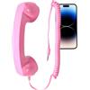 Generisch Adattatore di rete fissa per telefono cellulare con ricevitore portatile | Cuffia telefonica per ufficio, casa, decorazione nostalgica, feste a tema, accessorio per palcoscenico