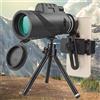 Generic 1 set 80 x 100 Power Single Barrel Birdwatching telescopio ad alta definizione adulti ad alta potenza con adattatore per smartphone, 15,3 x 7 cm (nero)