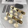 Australian Luthier Supplies Gotoh Chitarra Classica Meccaniche (Kit di Lucidatura Tasti Bonus ALS) 35G1800-2M Accordatori Modello di Gotoh Japan in ottone massiccio con pulsanti ivoroidici - Kit di lucidatura tasti Australian