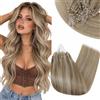 RUNATURE Extension Microring Capelli Veri Biondo Marrone 50s 45cm 50g #8P60