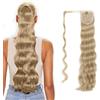 QKEPCY Coda Cavallo Ondulata Avvolgente Clip Extension Capelli Sintetici Lunghi Parrucchino Naturale Ricci Acconciatura Elegante