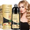 BLSFXROE Shampoo colorante per capelli biondo oro, 500 ml, 3 in 1, per capelli e barba (biondo dorato)