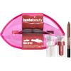 HUDABEAUTY Huda Beauty, set originale di rossetti, 1 mini rossetto FAUXFILLER Extra Shine Glassy + 1 bomba + 1 mini labbro contorno 2.0 marrone caldo | by Bella