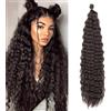 Dsoar Capelli a Torsione Profonda all'Uncinetto Onda d'Acqua Torsione Fasci di Capelli Sintetici Ricci Che Intrecciano l'Estensione dei Capelli Ombre, 26 Pollici 3 Packs