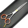JIESENYU Japan 440c4 pollici / 12,7 cm / 14 cm arancione parrucchiere forbici da parrucchiere forbici da parrucchiere forbici professionali (forbici da taglio 14 cm)