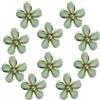 PAITOK Mini set di clip per capelli, clip artiglio fiore, clip per capelli antiscivolo per le ragazze donne foto festa quotidiana matrimonio accessori acconciatura (10 pezzi, verde)