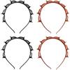 TRKETK 4 Pezzi Fasce per Capelli con Clip, Fascia Coreana Intrecciata Doppia Frangia Forcine per Acconciatura Cerchietti Con Clip Bangs Hairstyle Hairpin per Donne Ragazze (Nero+Marrone)