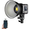 GVM Great Video Maker GVM - Lampada Video 80W Illuminazione Continua Fotografia, Montatura Bowens, 2700~7500K, CRI 97+, 8 Luci di Scena Bicolori