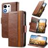 MOJIA Cover per Honor 600 Smart 5G, PU Custodia Antiurto Resistente ai Graffi, Custodia Flip Portafoglio per Telefono con Supporto e Slot per Schede. Marrone