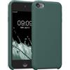 kwmobile Back-cover compatibile con Apple iPod Touch 6G / 7G (6a e 7a generazione) Back Cover Soft Case gommata in morbido silicone TPU - verde militare
