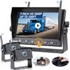 VASTEND Kit Retromarcia Wireless con 2 Telecamere e Monitor 7 per Camion e Camper | Segnale digitale stabile, grandangolo 150° e telecamera IP69 per manovre più sicure anche con scarsa illuminazione, 1080P