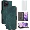 IUQXU Cover per Doogee Note 58/Note 58 Pro Libro con Vetro Temperato VER | Blocco RFID,Antiurto,Supporto,Custodia in Pelle Portafoglio per Doogee Note58 Pro Note58Pro
