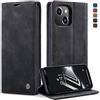 KZB Cover Libro per iPhone 14, Portafoglio Magnetica in Pelle | 2 Slot Carte, Pelle PU Premium, Kickstand, Flip Case, Antiurto Protezione, Wallet Custodia per iPhone 14, Nero