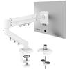 FLEXISPOT Supporto Monitor VESA 75x75/100x100, Braccio Monitor a Gas per 1 o 4 Monitor, Regolabile in Altezza e Orientabile, con Morsetto da Scrivania o Foro Passacavo