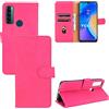 Generico Custodia Compatibile con TCL 20 SE display 6.82 T761H T671H Copertura COVER STAND flip LIBRO gel silicone PORTAFOGLIO magnetica protezione antiurto schermo lcd eco pelle porta carte vano card fucsia