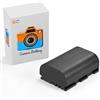 Gilonix LP-E6P - Batteria agli ioni di litio da 2600 mAh, alta capacità e indicatore LED intelligente, batteria di ricambio per Canon EOS R5, R6 Mark II, 5D 6D 7D Mark II III IV, 60D, 70D, 80D, sicura