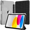 EspZanthic Custodia per iPad A16 11/10a Gen 2025/2022 con portapenne, grigio spazio | Morbido bordo antiurto in TPU, retro trasparente, design sottile, funzione leggio, accensione e spegnimento automatici