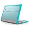 YZBYFON Custodia resistente per laptop HP Envy X360 2 in 1 2K Touch-Screen da 14 pollici, versione 2024, antiurto, custodia protettiva opaca traslucida anti-impronte con bordo rivestito in TPU (blu)