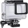 QIMEI-SHOP Custodia Impermeabile Compatibile con GoPro Hero 7/6/5/(2018) Black Custodia Protettiva Subacquea 45M con Vite lunga e Base Montaggio