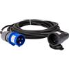 ELETTROWATT - Prolunga Adattatore 5 Metri con Spina Cee e Presa Standard Tedesco - Cavo 3G1.5 - Protezione IP44 - Camper Campeggio Cantiere Giardino