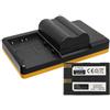 mtb more energy 2x Batteria + Caricabatteria doppio (USB) NP-400 per Minolta A1, A2, 5D, 7D/Pentax K10D, K20D/Samsung GX-10, 20/Sigma SD1 (Merril), SD 14, SD15 … v.lista - Cavo USB micro incluso