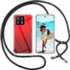 ISOI Cover con Cordino per Xiaomi 13, Custodia Trasparente con Collana Tracolla Laccio Collo Ultra Sottile Morbido TPU Silicone Antiurto AntiGraffio Case, Nero